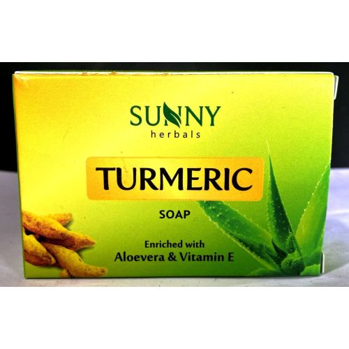 Sunny Herbals Turmeric Soap Enriched with Aloevera & Vit-E