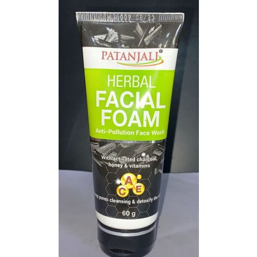 Patanjali Herbal Facial Foam Face wash Anti Pollution & Charcoal