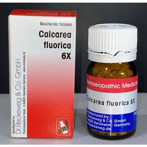 CALCAREA FLUORICA (CALCIUM FLUORIDE) 3x,6x,12x,30x
Deficient Tooth enamel. Rough, Cracked Skin. Discomfort of Varicose Veins, hemorrhoids and Flatulence.
